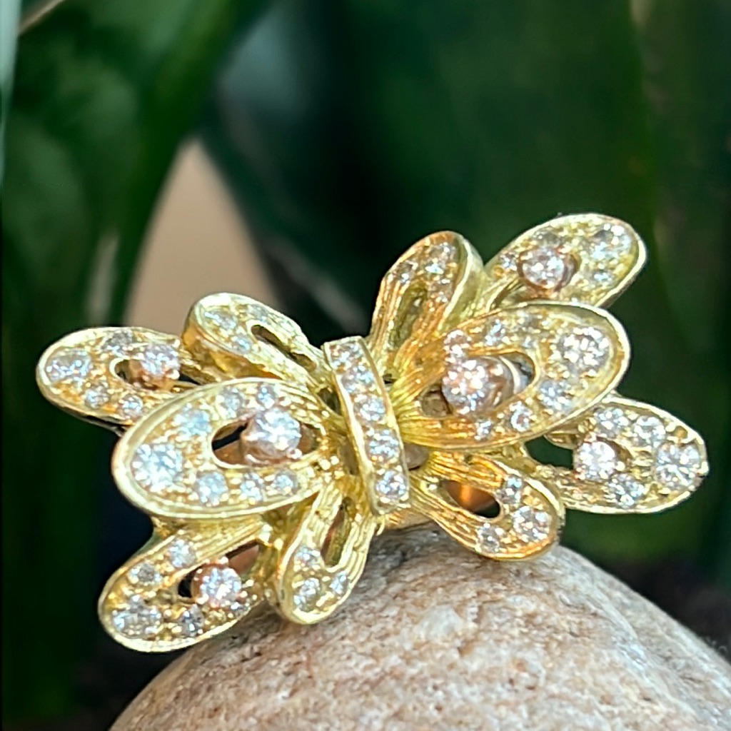 18k Gold And Diamond Custom Ring